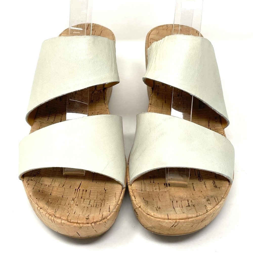 Korks Deltona Cork Ivory Slip On Wedge Slides 11 - Picture 2 of 11